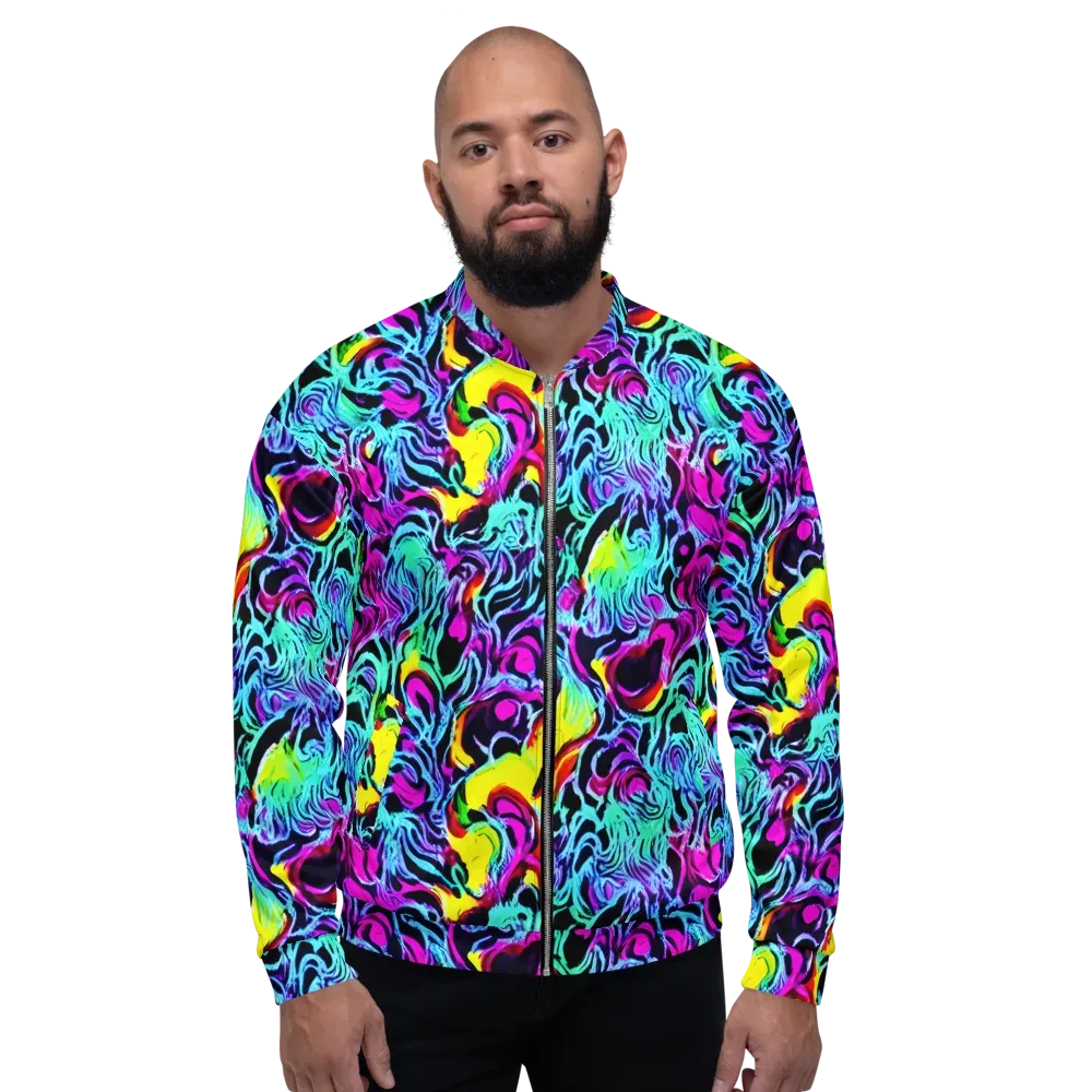 Fluoro Fever on Bomber Jacket — Front