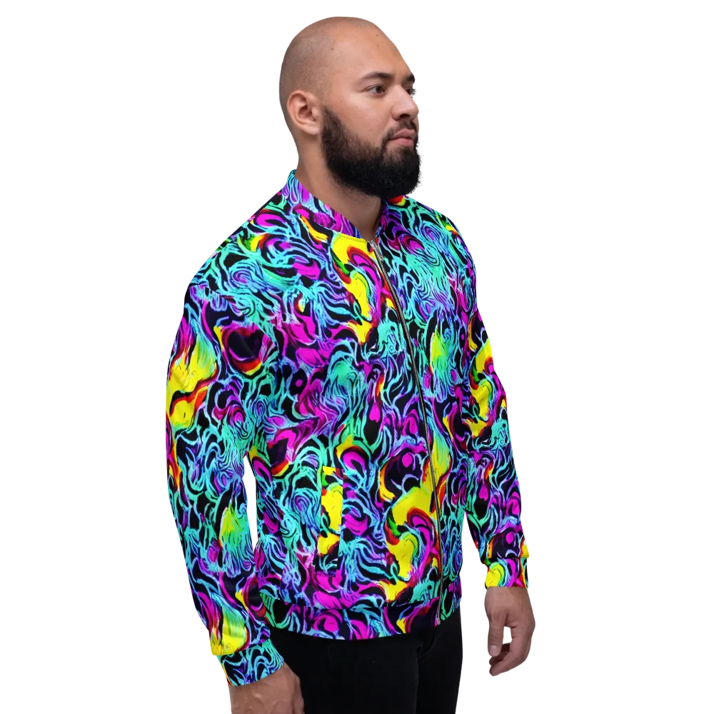 Fluoro Fever on Bomber Jacket — Right