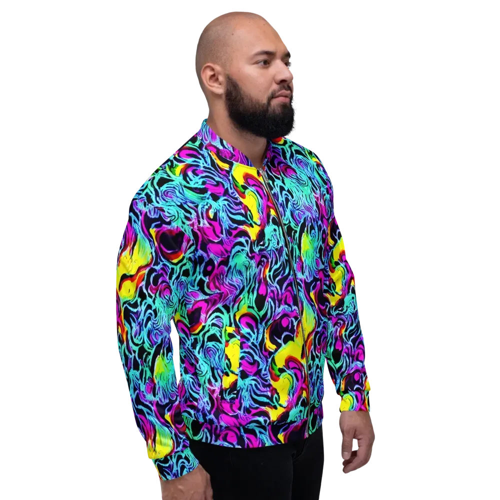 Fluoro Fever on Bomber Jacket — Right