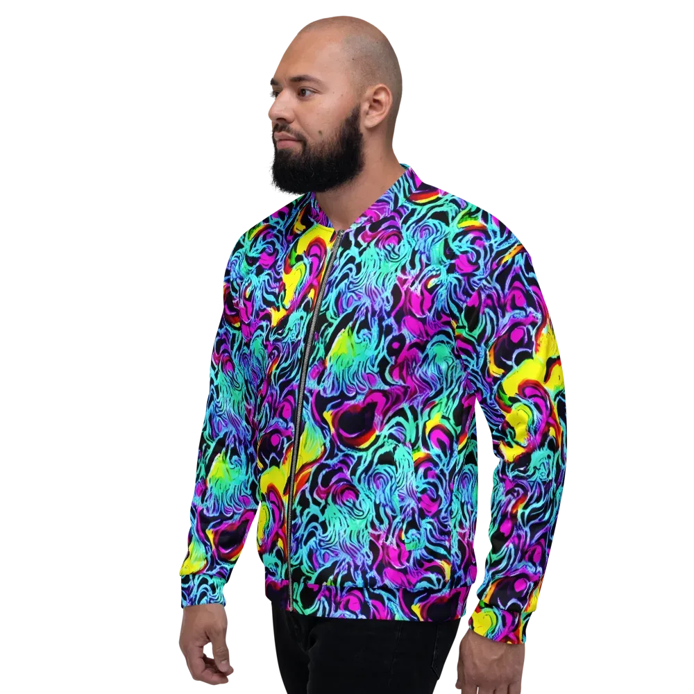 Fluoro Fever on Bomber Jacket — Left