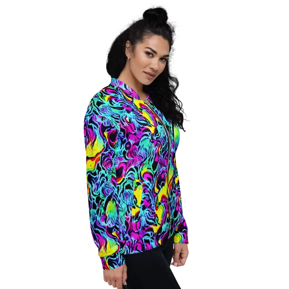 Fluoro Fever on Bomber Jacket — Right