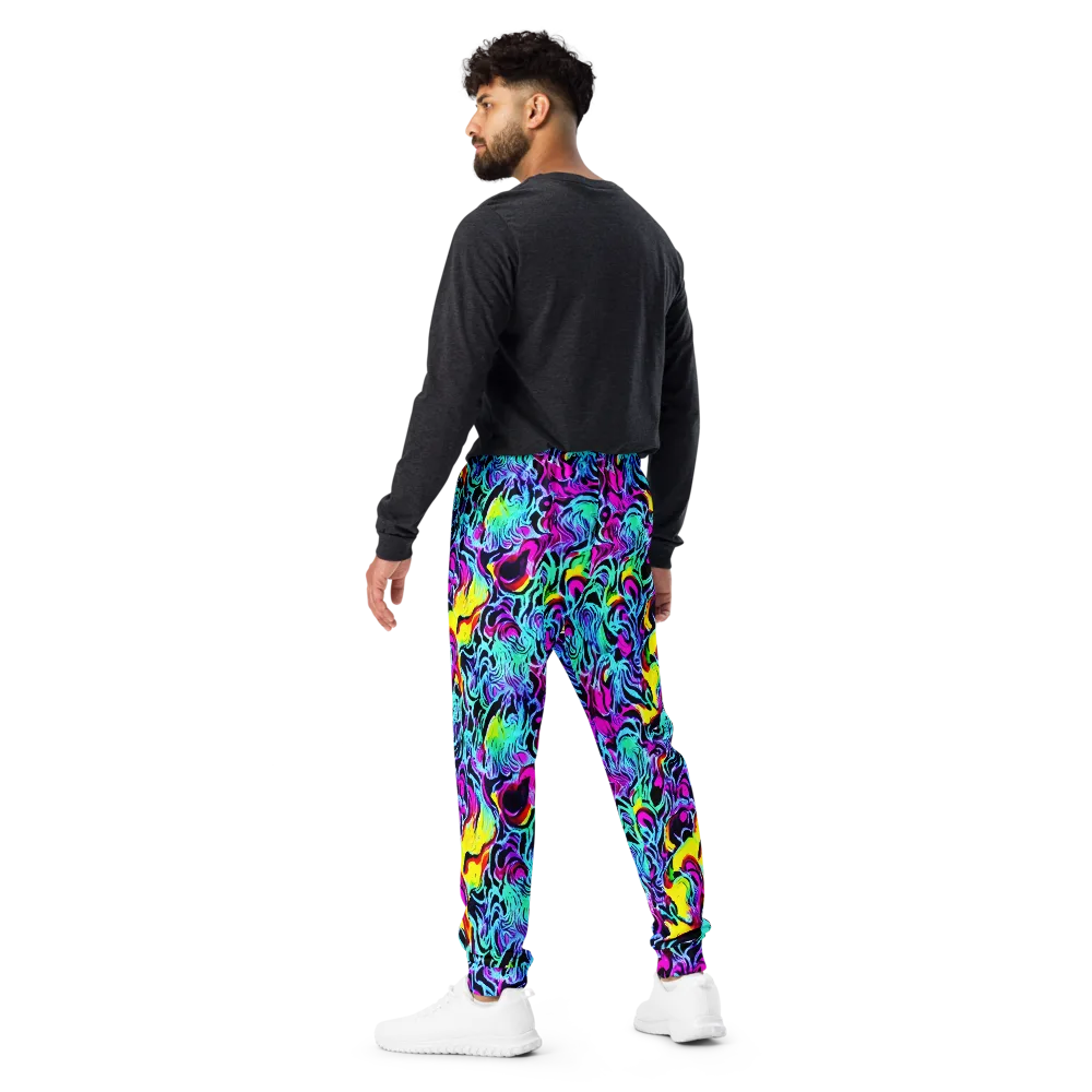 Fluoro Fever on Men's Joggers — Back