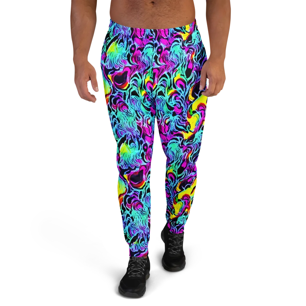 Fluoro Fever on Men's Joggers — Front