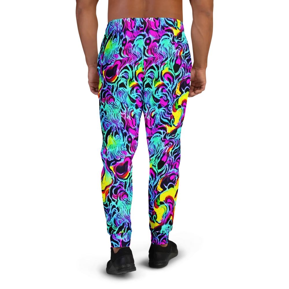 Fluoro Fever on Men's Joggers — Back