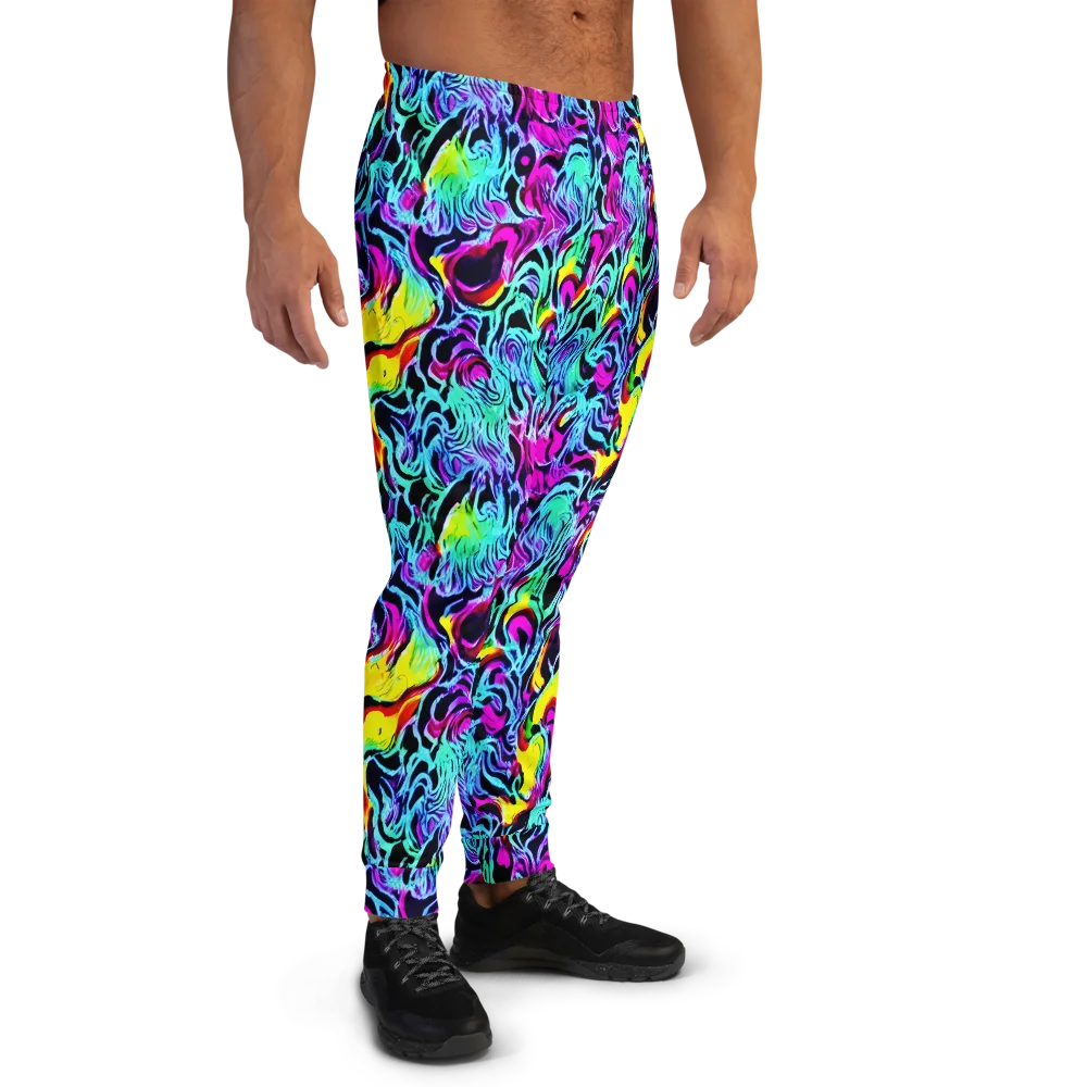 Fluoro Fever on Men's Joggers — Right