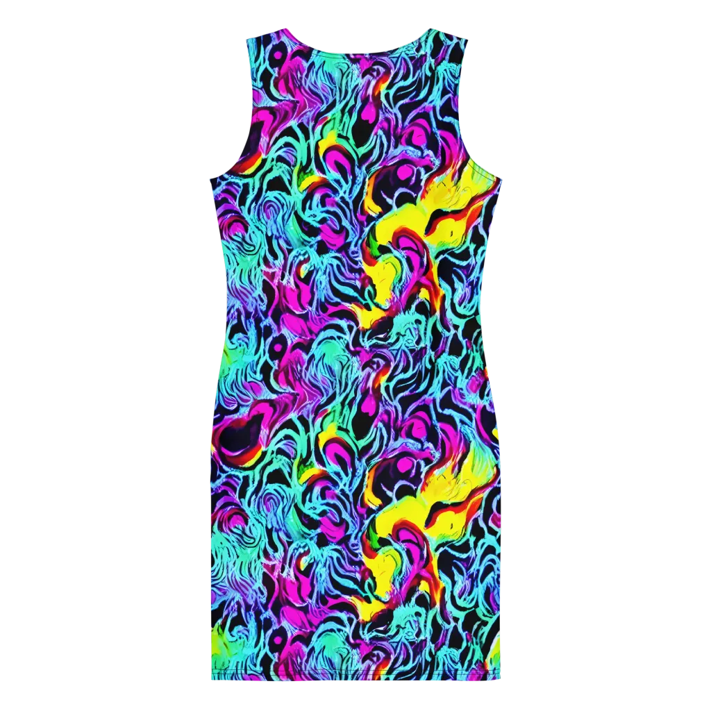 Fluoro Fever on Bodycon Dress — Back