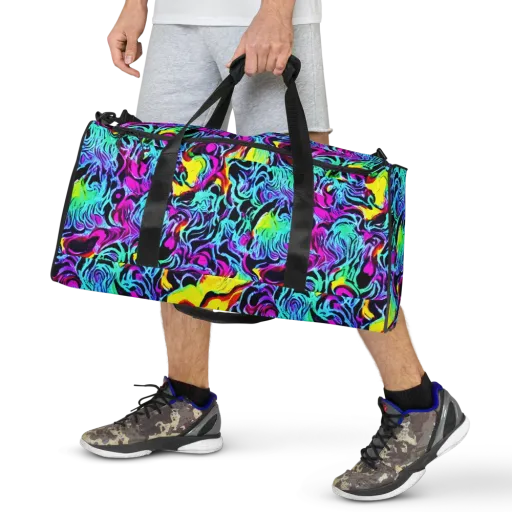 Fluoro Fever on a Duffle Bag