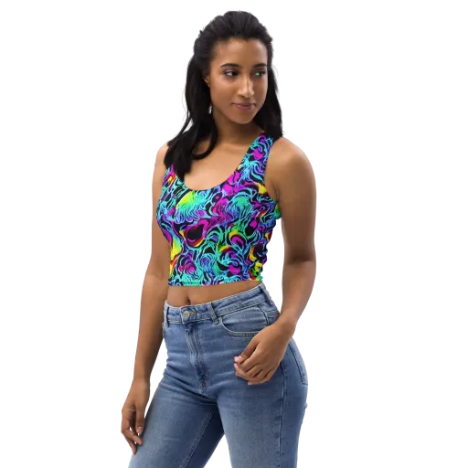 Fluoro Fever on a Crop Top