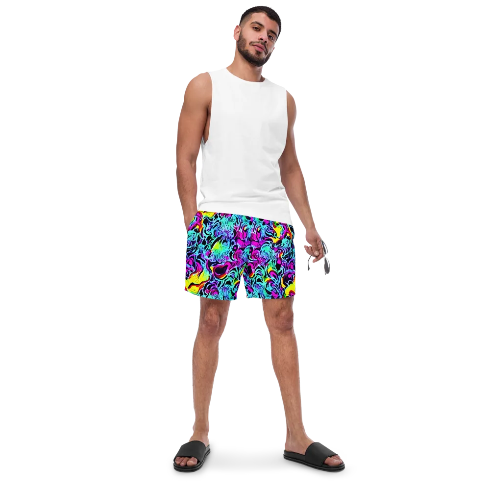 Fluoro Fever on Swim Trunks — Front