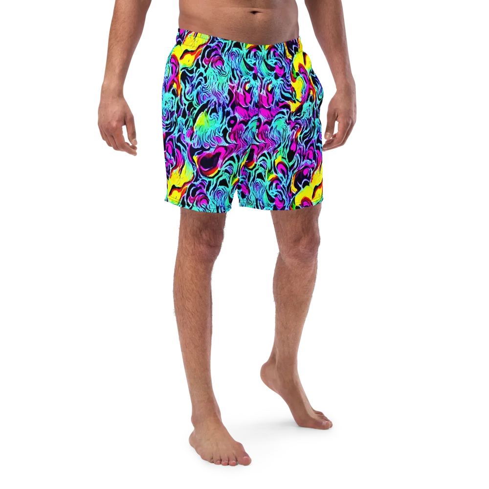 Fluoro Fever on Swim Trunks — Front