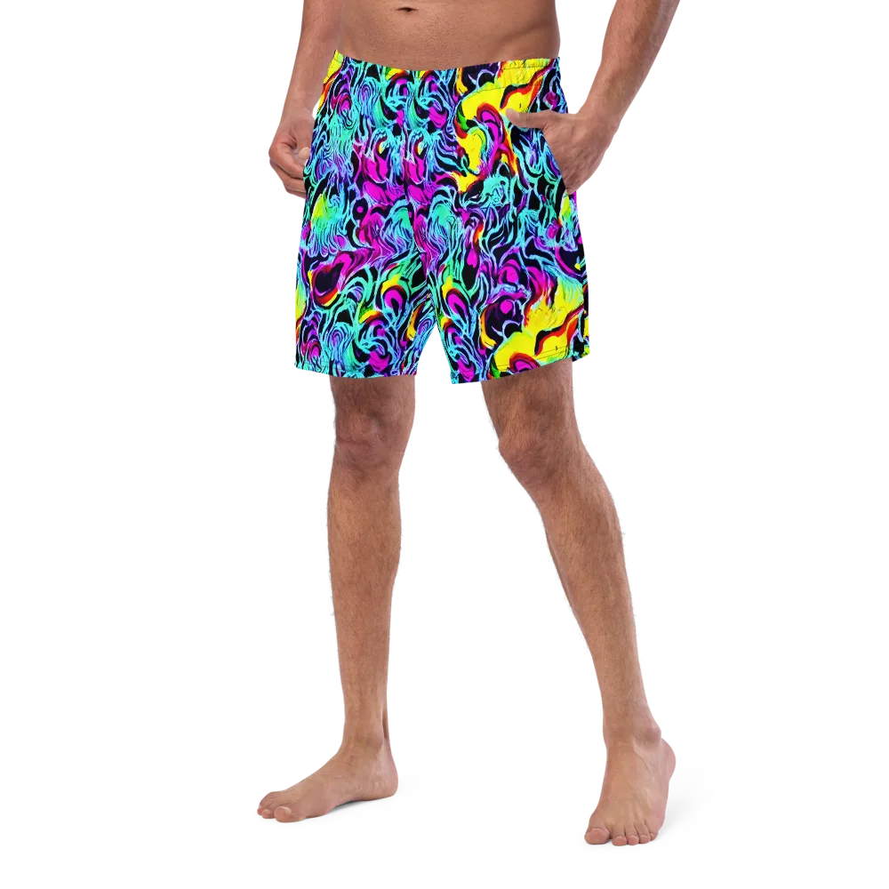 Fluoro Fever on Swim Trunks — Left Front