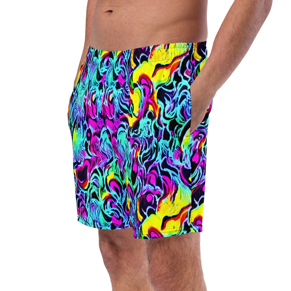 Fluoro Fever on Swim Trunks — Left Front