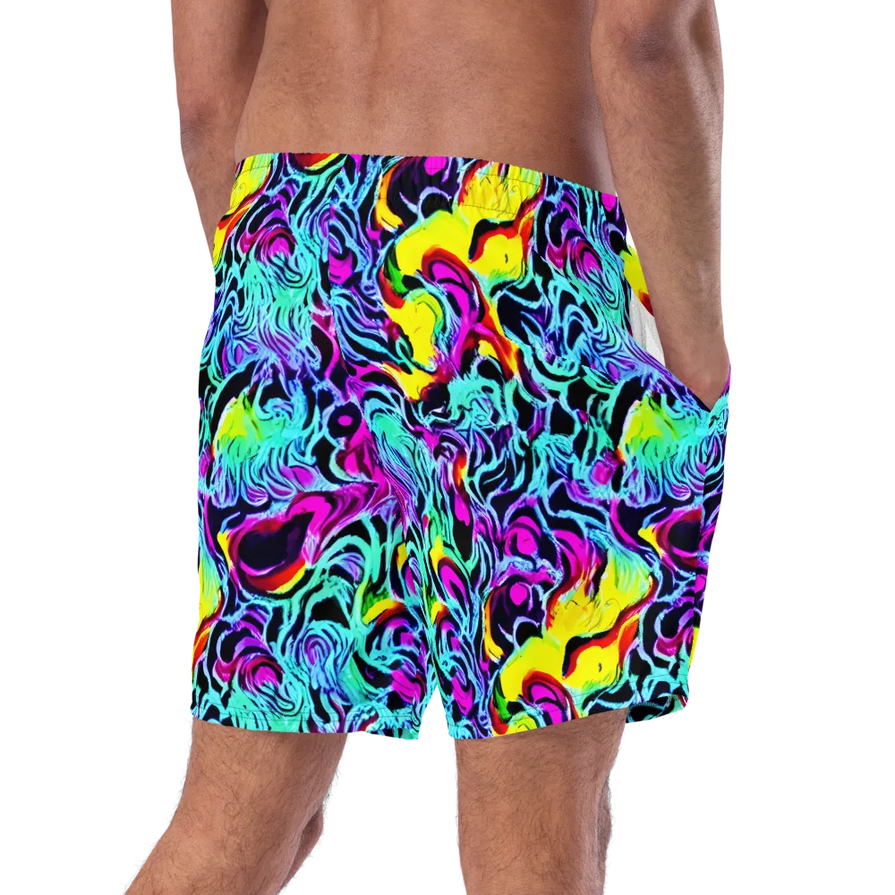 Fluoro Fever on Swim Trunks — Right Back