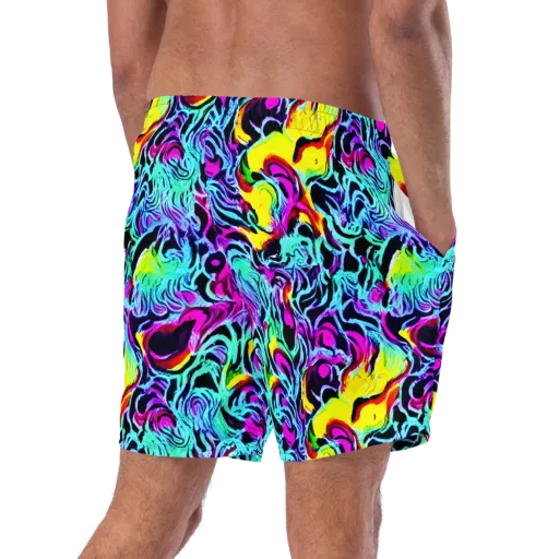 Fluoro Fever on a Swim Trunks