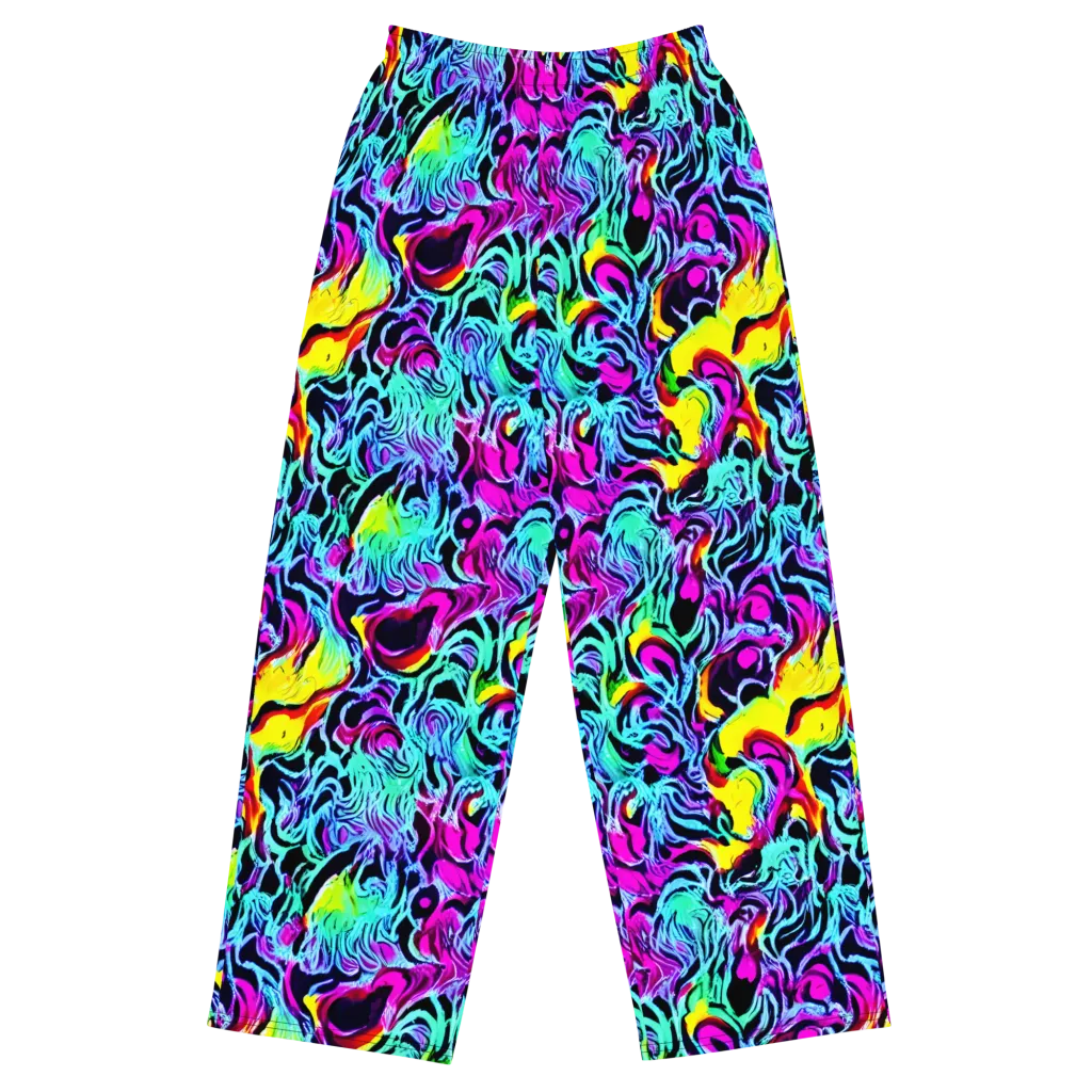 Fluoro Fever on Wide-Leg Pants — Front