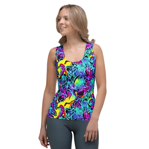 Fluoro Fever on a Women's Tank Top