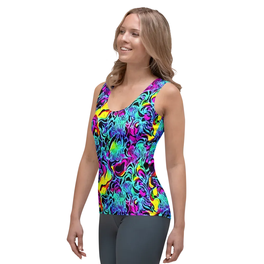 Fluoro Fever on Women's Tank Top — Left Front