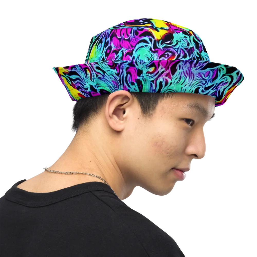 Fluoro Fever on Reversible Bucket Hat — Right Outside