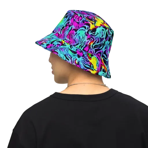 Fluoro Fever on a Reversible Bucket Hat