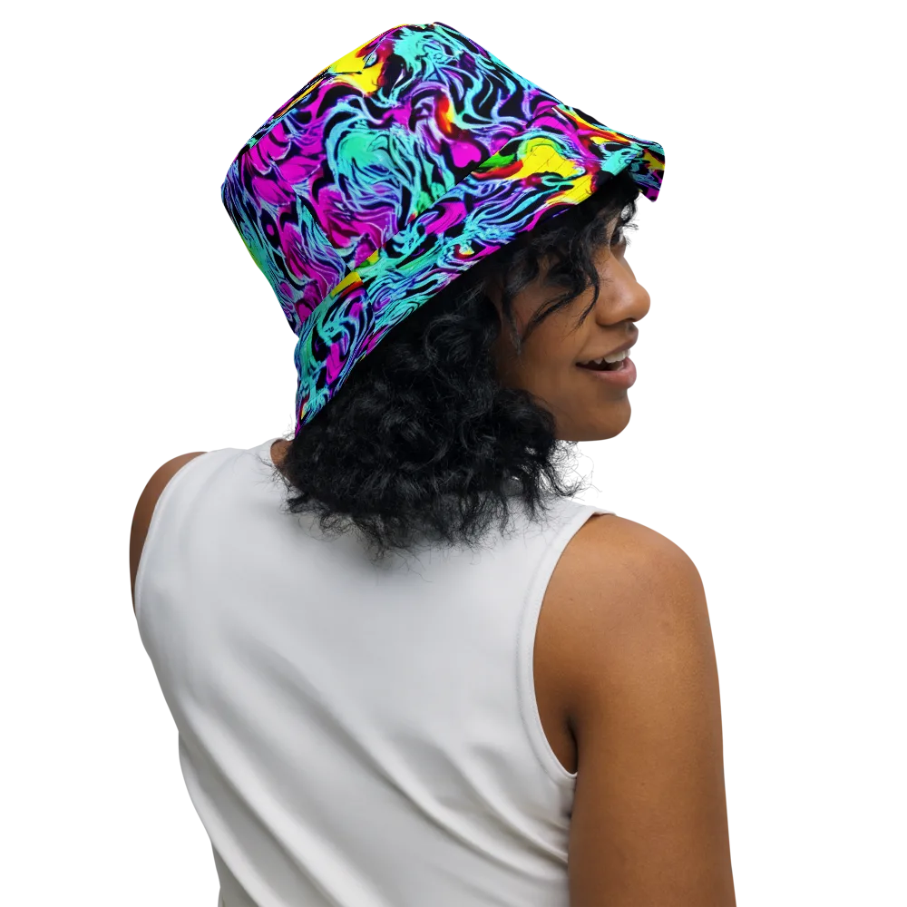 Fluoro Fever on Reversible Bucket Hat — Right Outside