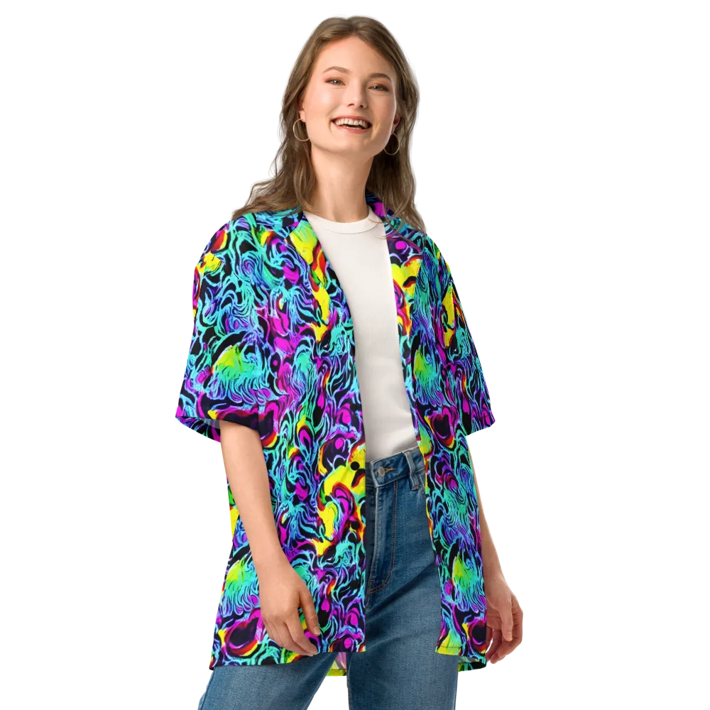 Fluoro Fever on Button Shirt — Front