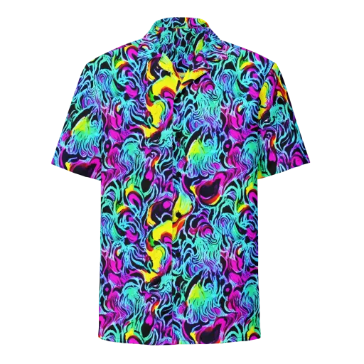 Fluoro Fever on a Button Shirt