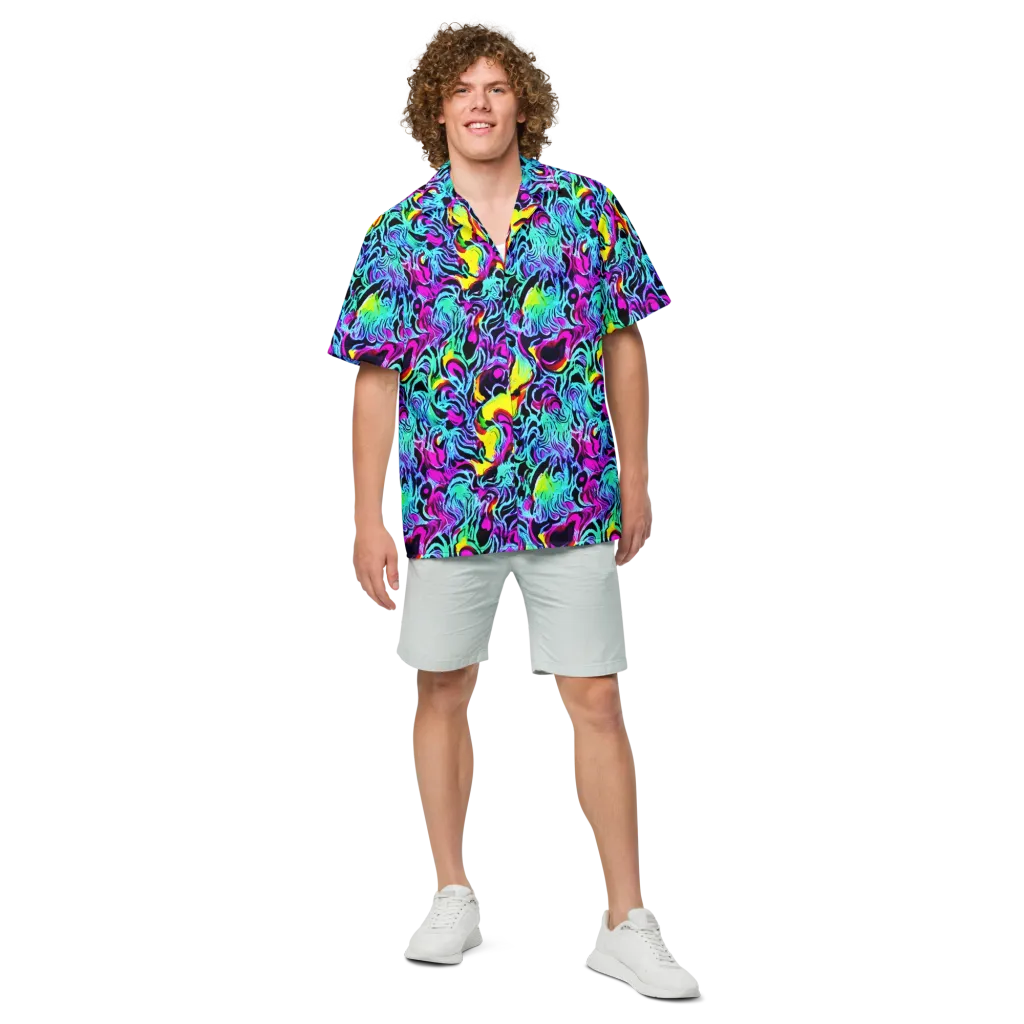 Fluoro Fever on Button Shirt — Front