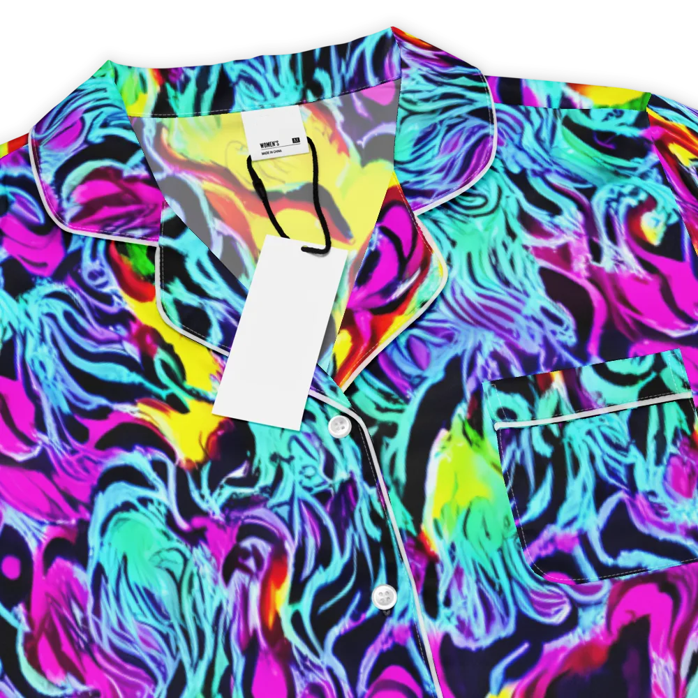 Fluoro Fever on Women's Short Sleeve Pajama Top — Product details