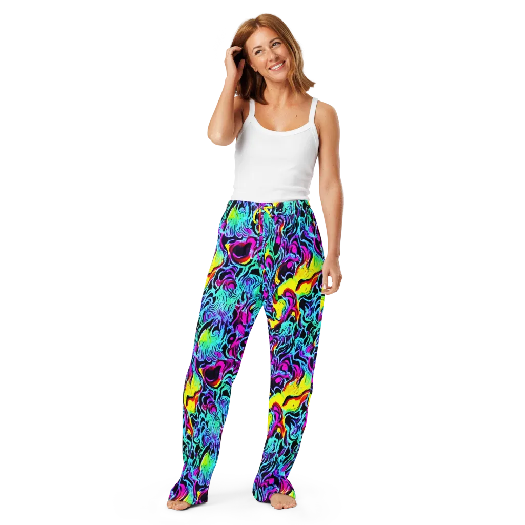 Fluoro Fever on Women's Pajama Pants — Front