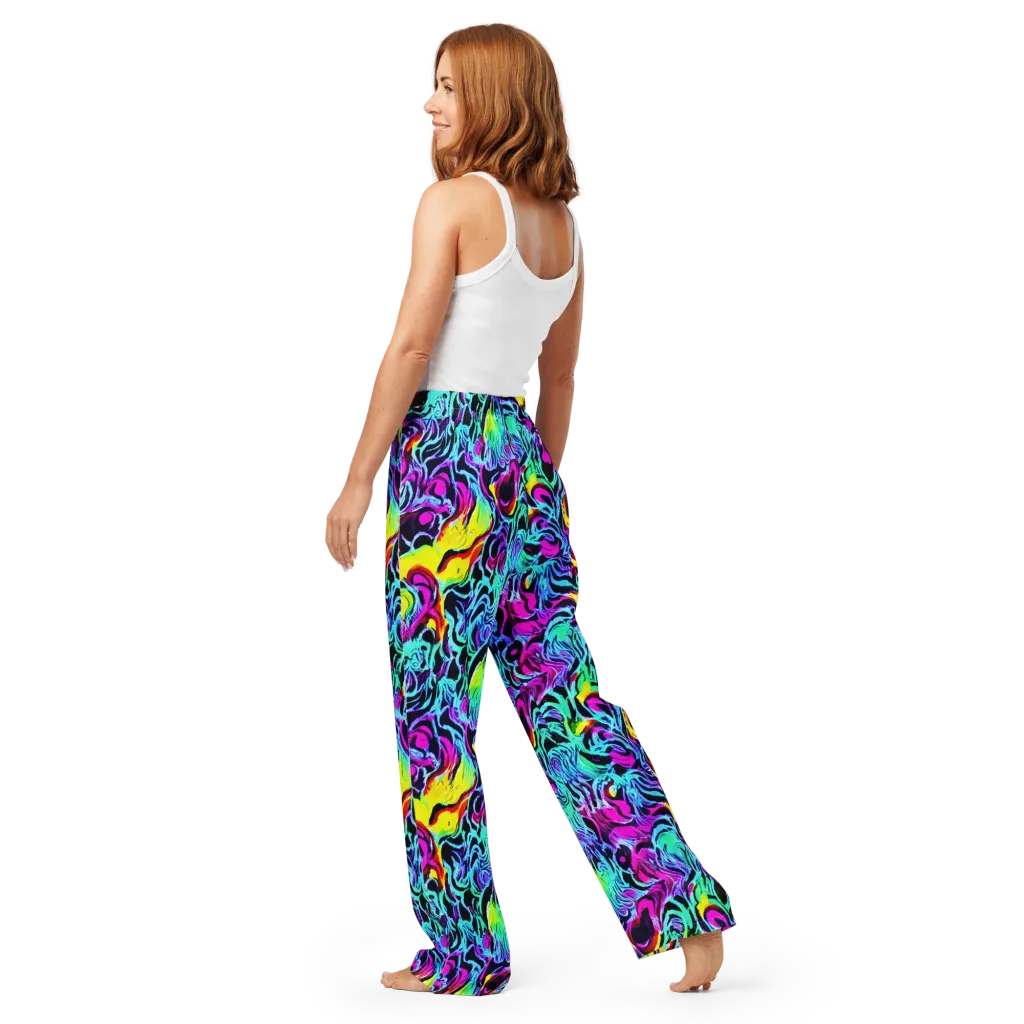 Fluoro Fever on Women's Pajama Pants — Back