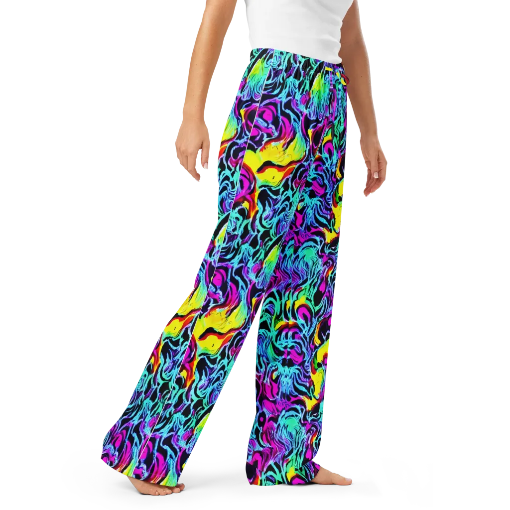 Fluoro Fever on Women's Pajama Pants — Right Front