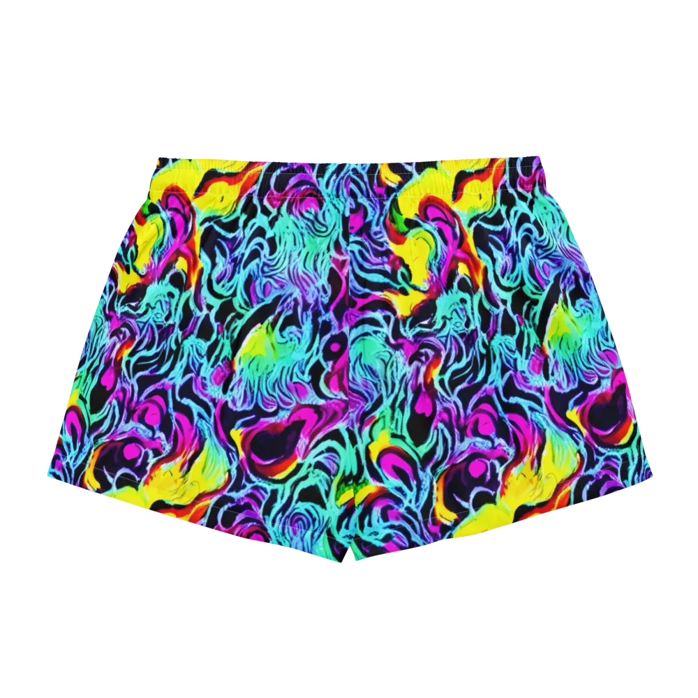 Fluoro Fever on Women's Pajama Shorts — Back