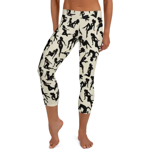 Ink Ballet on a Capri Leggings