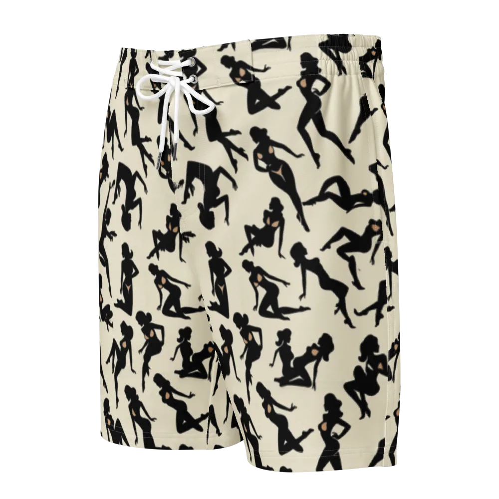 Ink Ballet on Men's Board Shorts — Front