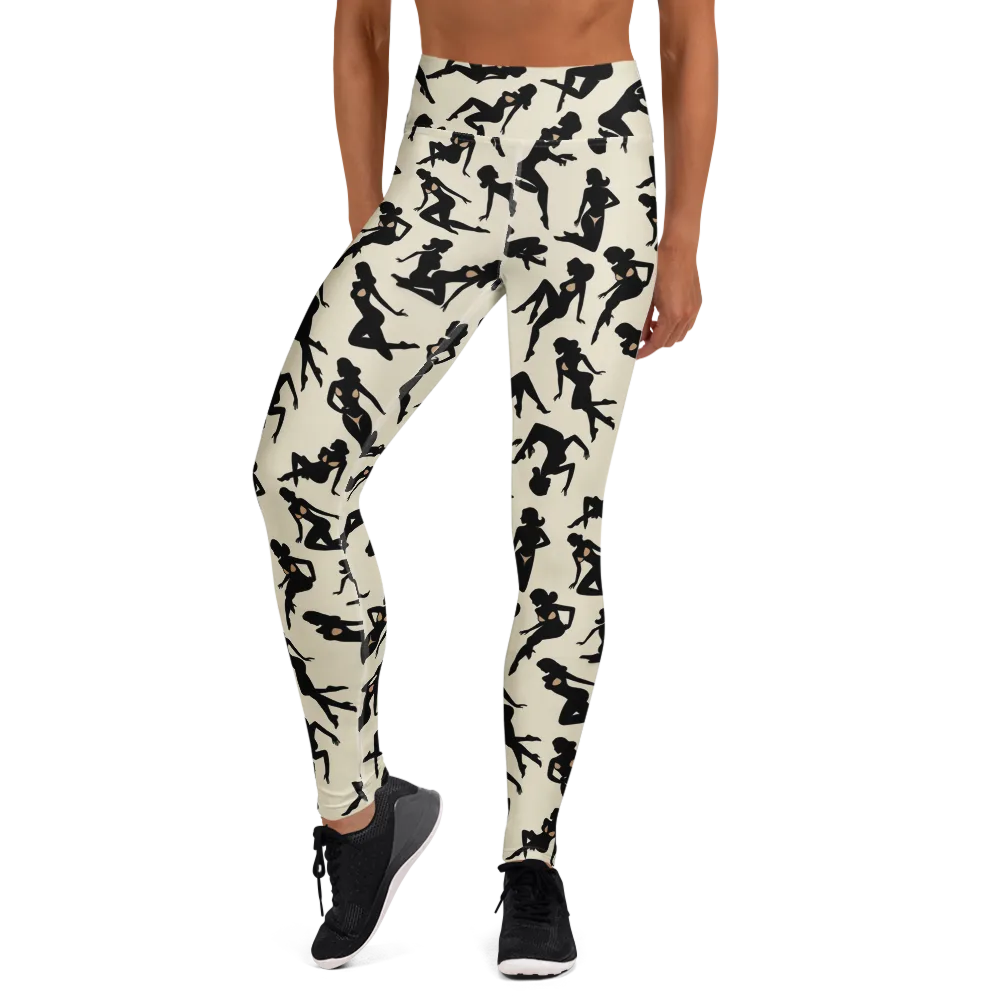 Ink Ballet on Yoga Leggings — Front