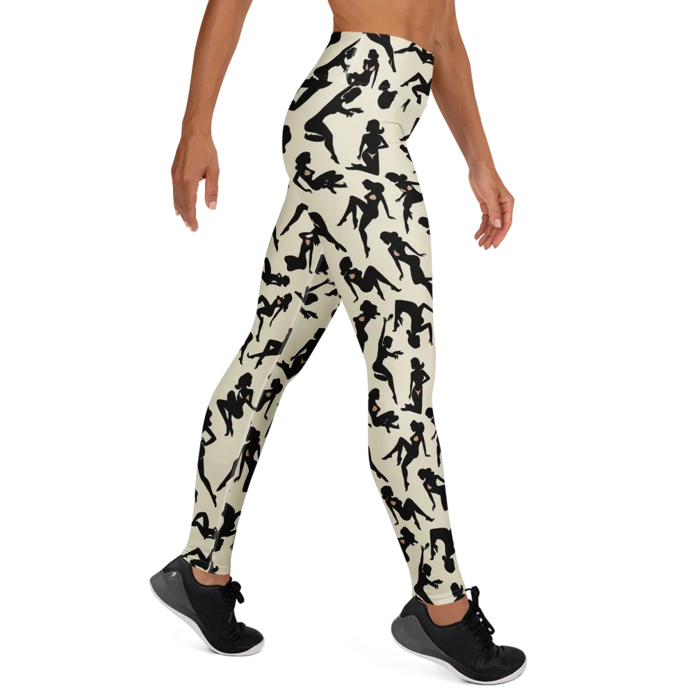 Ink Ballet on Yoga Leggings — Right