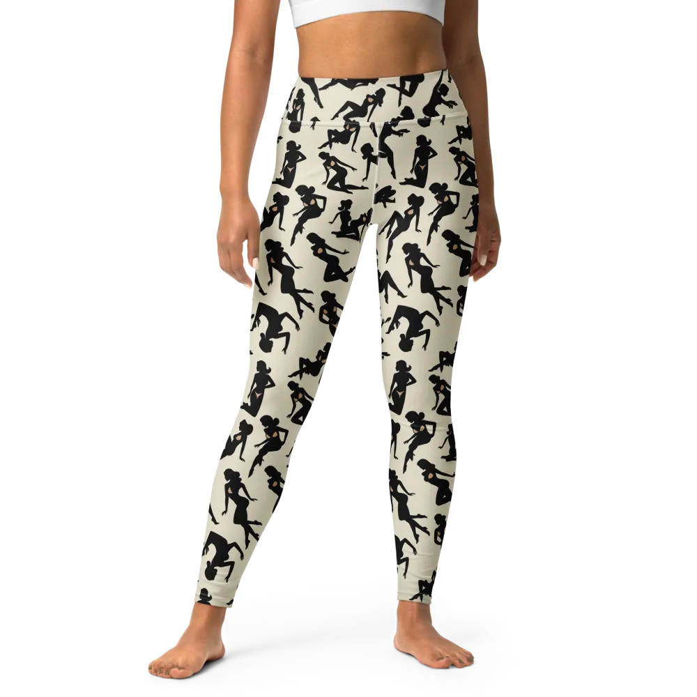Ink Ballet on Yoga Leggings — Front