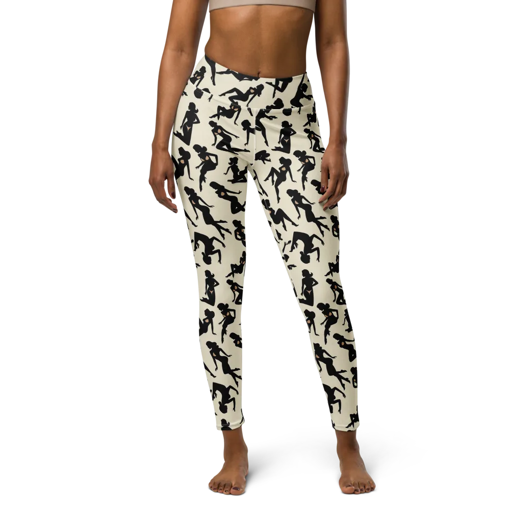 Ink Ballet on Yoga Leggings — Front