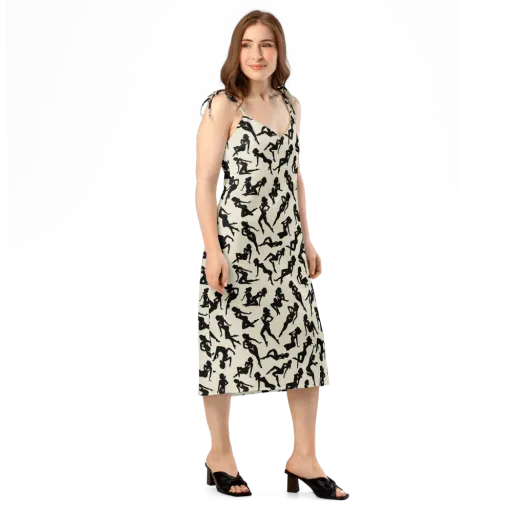 Ink Ballet on a Slip Dress
