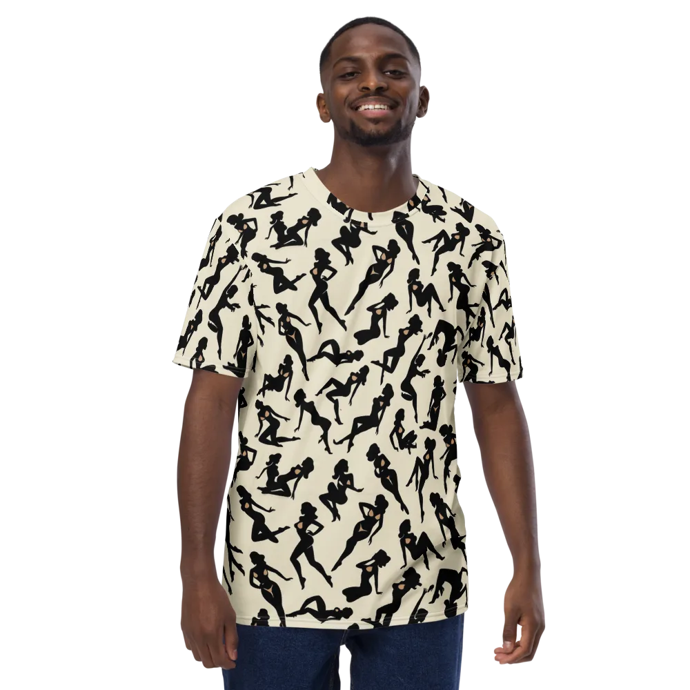 Ink Ballet on Men's Crew Neck T-Shirt — Front