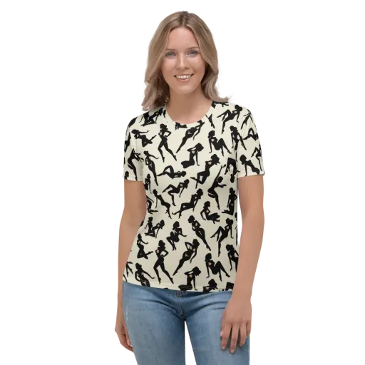 Ink Ballet on a Women's Crew Neck T-Shirt
