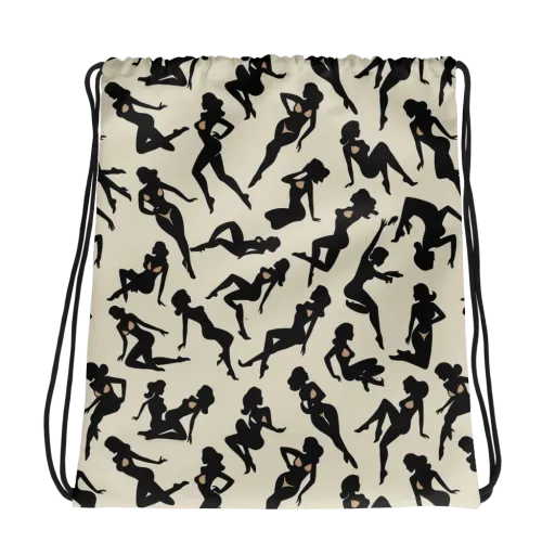 Ink Ballet on a Drawstring Bag