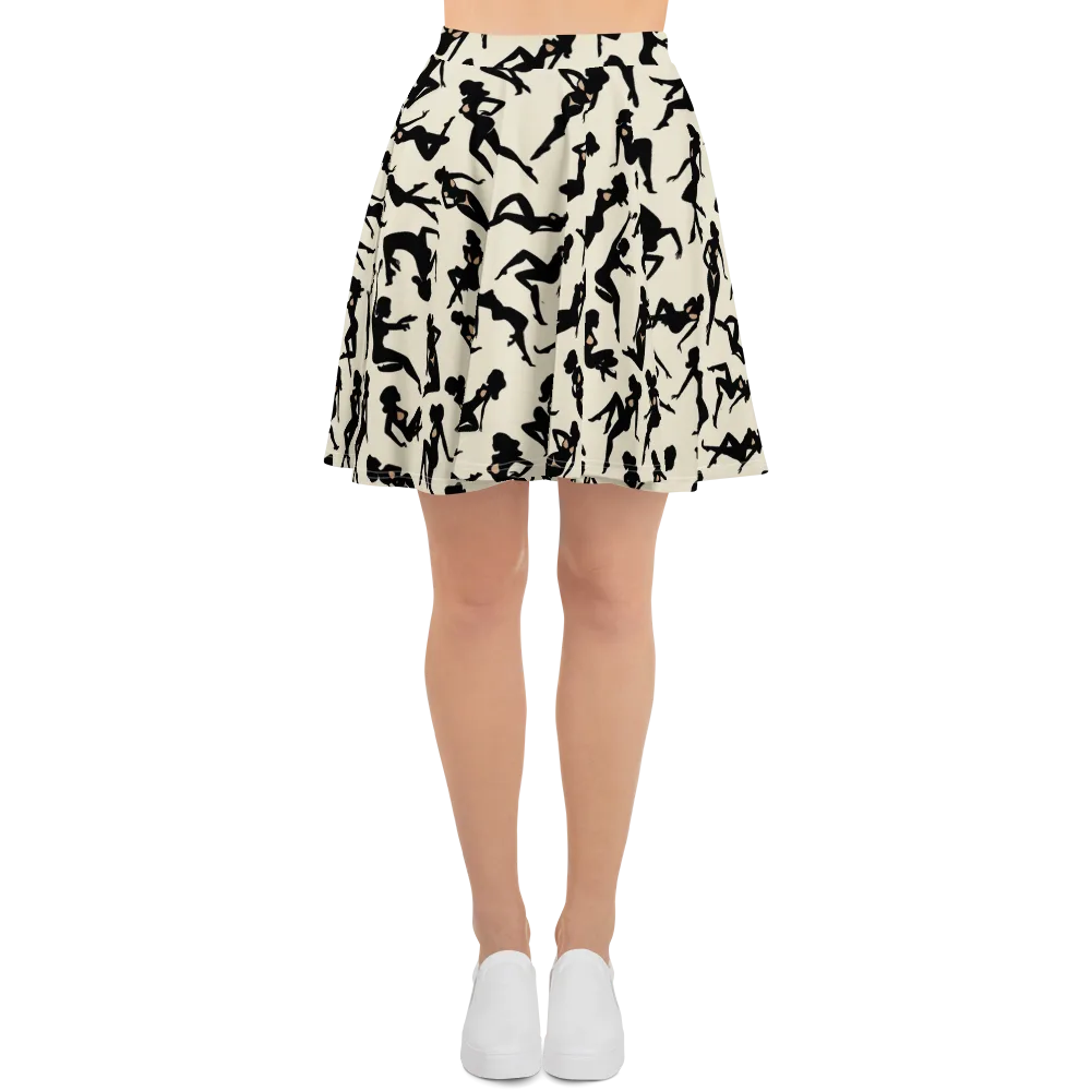 Ink Ballet on Skater Skirt — Front