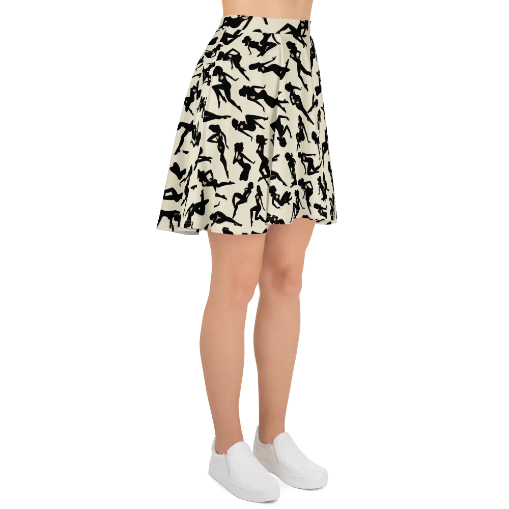 Ink Ballet on Skater Skirt — Right