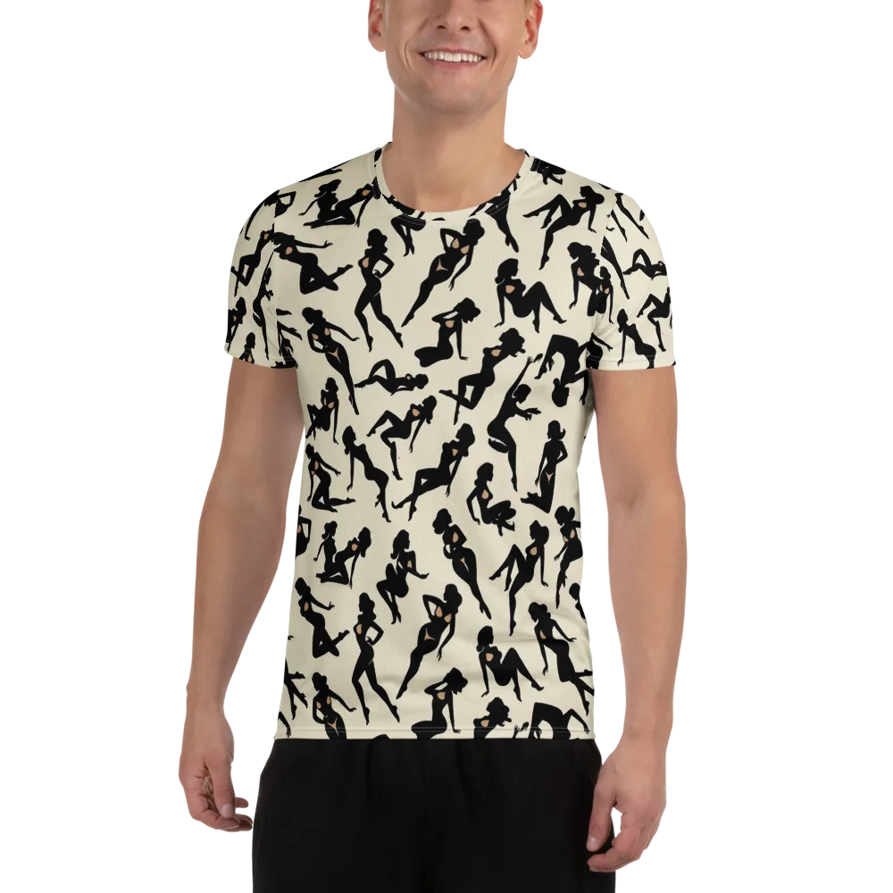 Ink Ballet on Men's Athletic T-Shirt — Front
