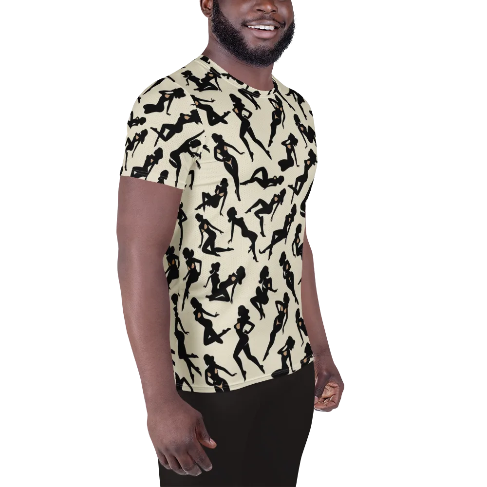 Ink Ballet on Men's Athletic T-Shirt — Right