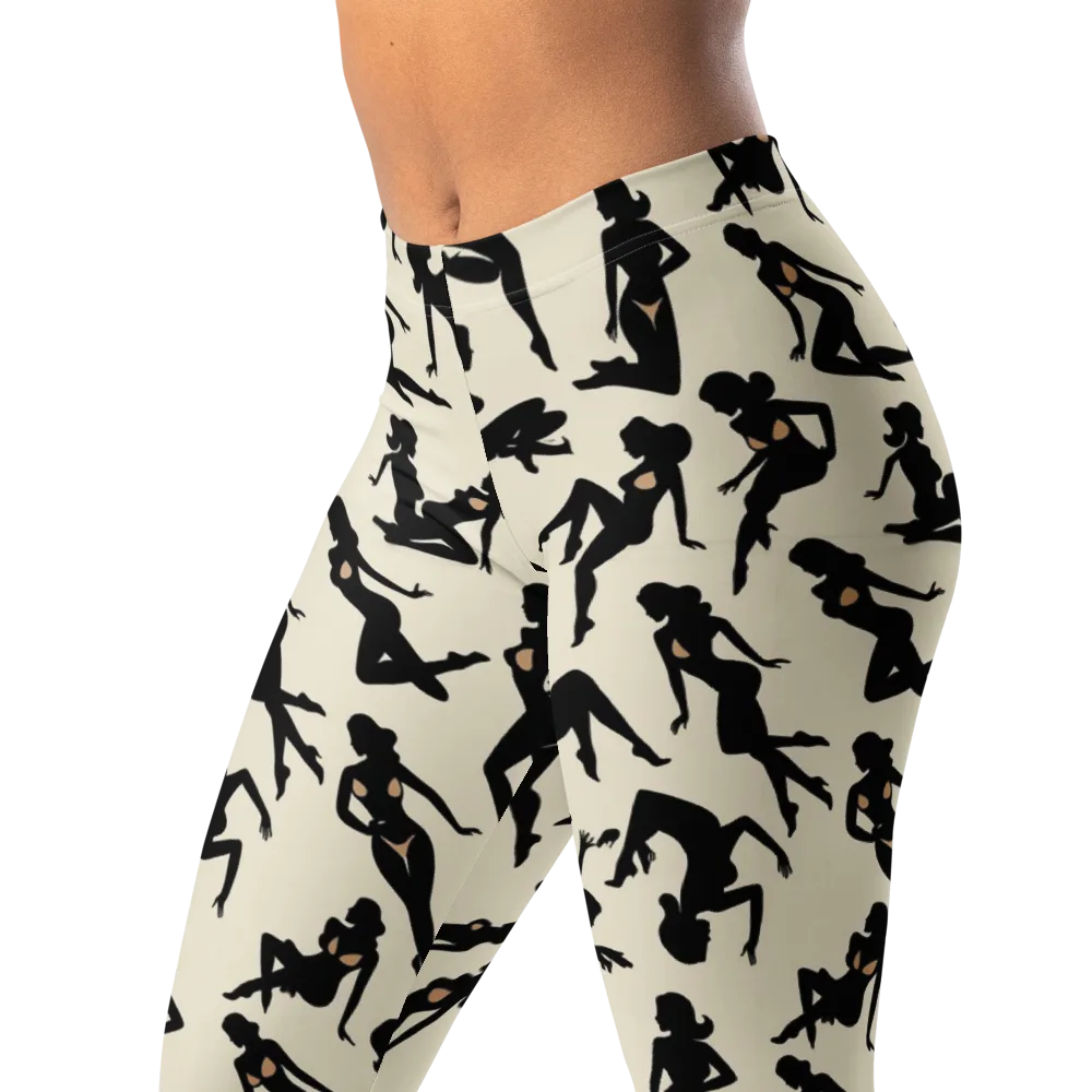 Ink Ballet on Leggings — Left Front
