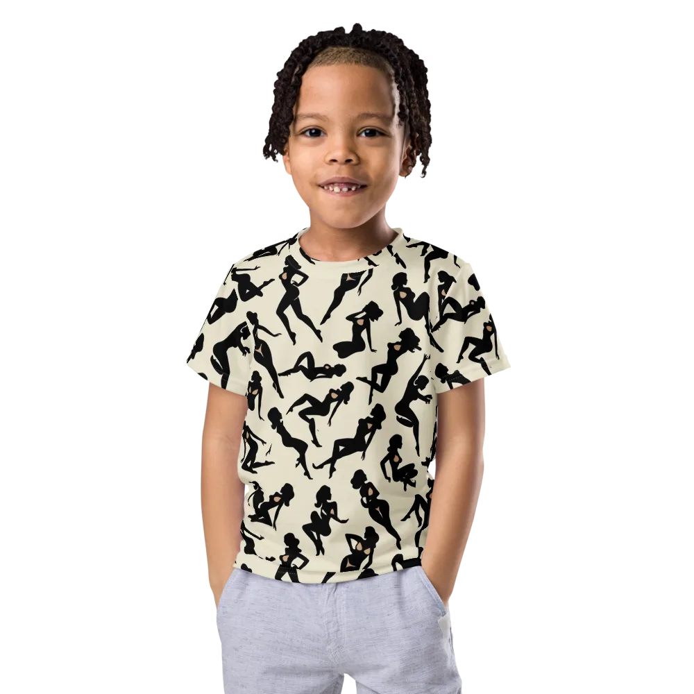 Ink Ballet on Kids Crew Neck T-Shirt — Front