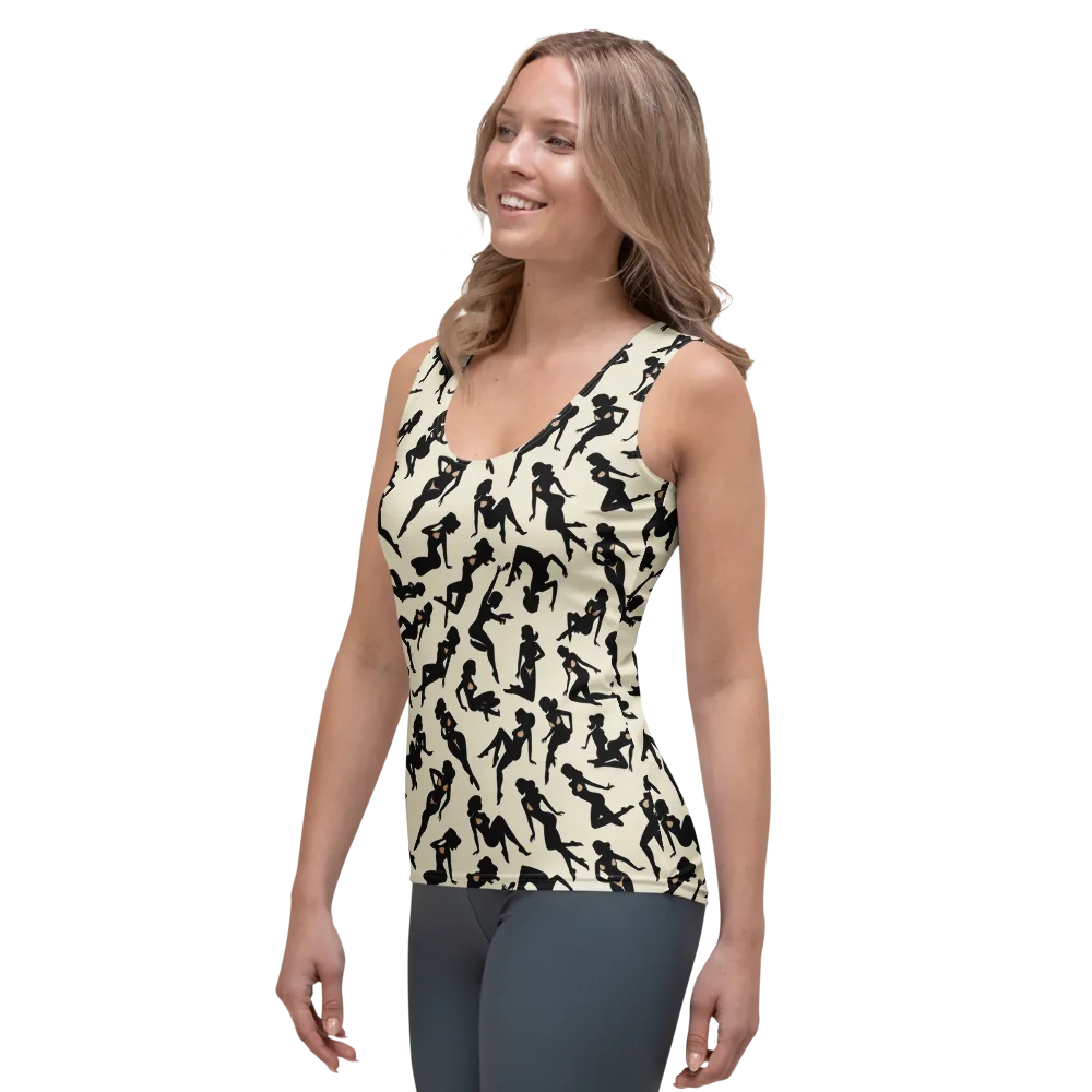 Ink Ballet on Women's Tank Top — Left Front