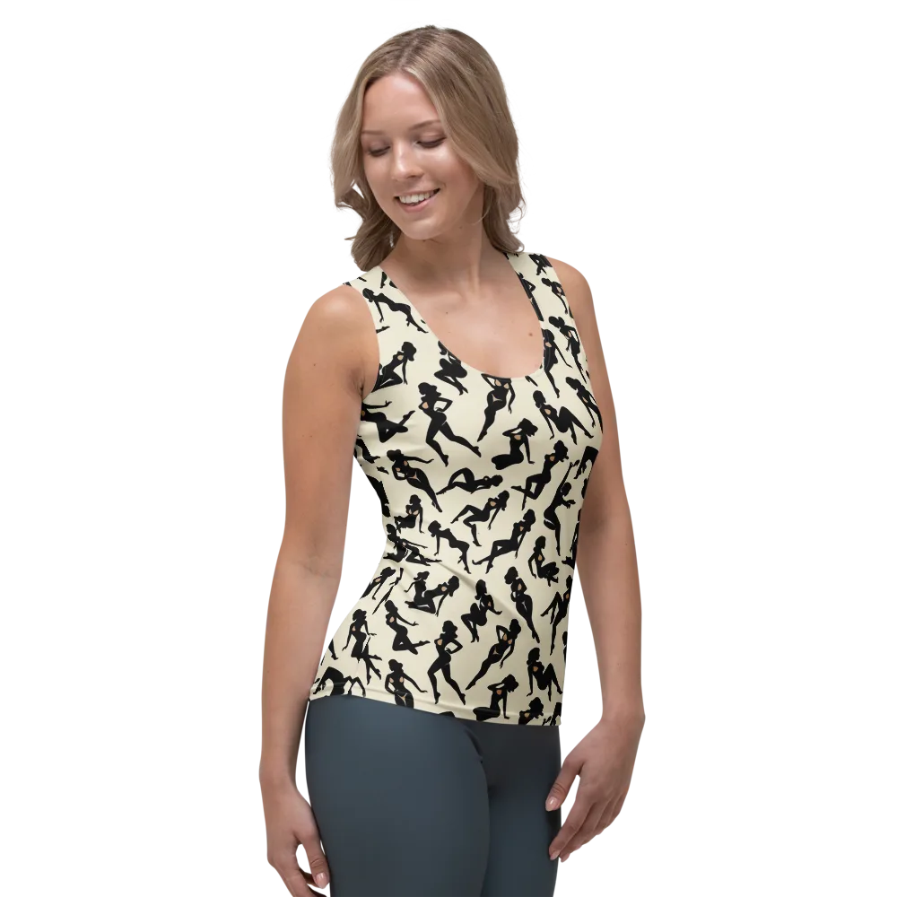 Ink Ballet on Women's Tank Top — Right Front